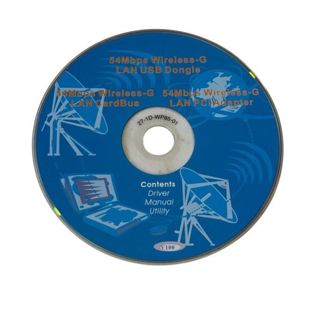 54 Mbps Wireless G LAN‎ USB Adapter Driver Utility Software CD CardBus Network
